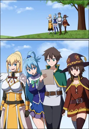 KONOSUBA - Kazuma Satou / Aqua / Megumin / Darkness [part 1-3] │ (Pixiv Fanbox)