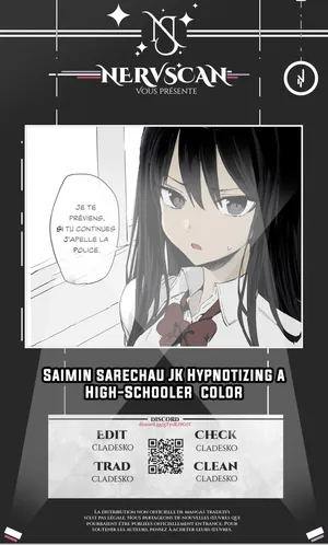 [Hotate-chan] Saimin sarechau JK | Hypnotizing a High-Schooler [french](cladesko)(nervscan) [Colorized]